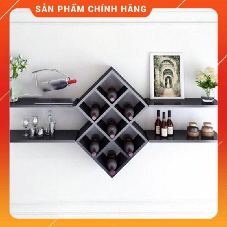 Kệ Rượu Trang Trí Treo Tường gỗ nhập khẩu