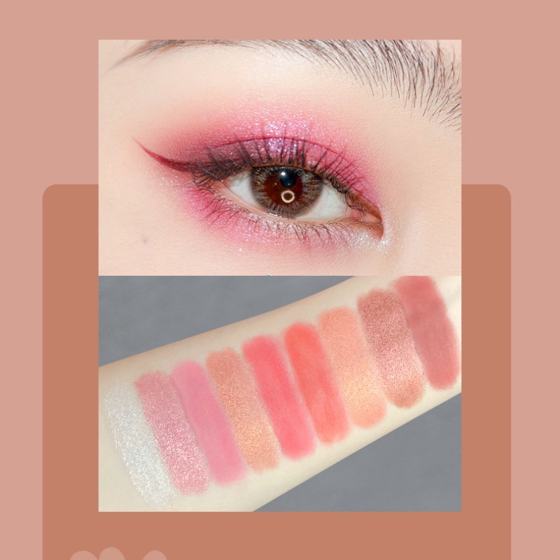 [Hàng mới về] Bảng phấn mắt 9 màu ánh ngọc mịn lì thời trang bền màu