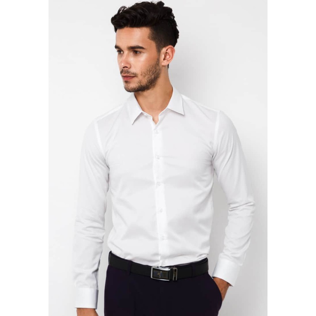 Áo sơmi nam Vải Lụa Thái Trắng chống nhăn(CAM KẾT ẢNH THẬT)-Dáng ôm Body Hàn quốc | BigBuy360 - bigbuy360.vn