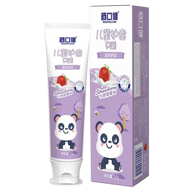 Kem đánh răng cho bé SHUKOUJIAN 12M+ trẻ em nuốt được 60g(kem đánh răng hương trái cây)