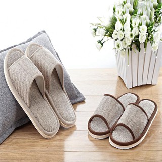 Dép đi trong nhà💓FREESHIP💓Dép mang trong nhà vải lanh cao cấp, đế dép bằng cao su không bị trơn trượt 8931