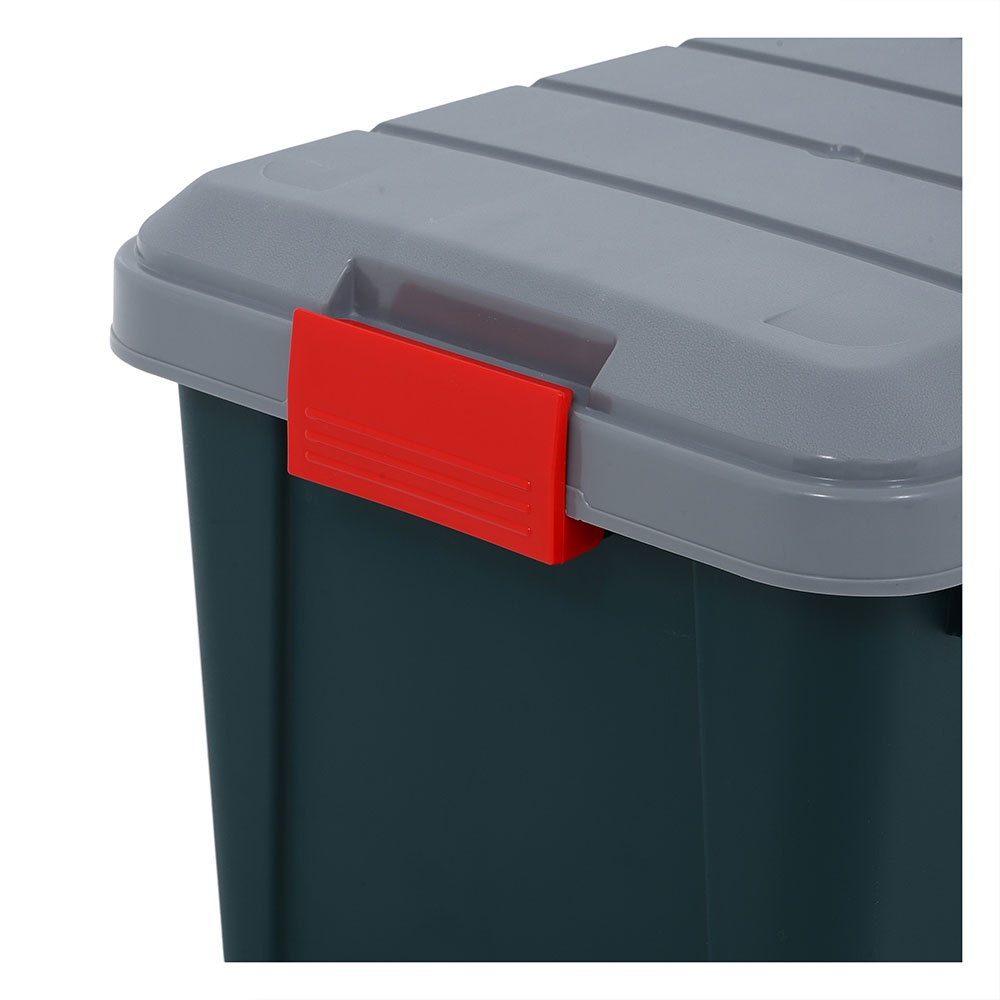 HomeBase STACKO thùng đựng đồ 60L bằng nhựa có nắp VIRA Thái Lan W61xD37xH33cm màu xanh lá