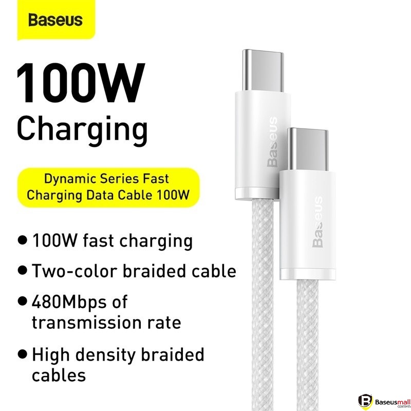 Baseus -BaseusMall VN Cáp Sạc Siêu Nhanh Baseus Dynamic Series Fast Charging Data Cable Type-C to Type-C 100W