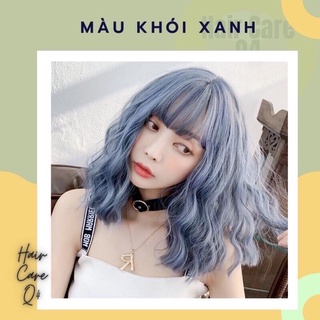 Thuốc nhuộm tóc màu Khói Ánh Xanh + Tặng kèm oxi trợ dưỡng (CẦN TẨY TÓC )