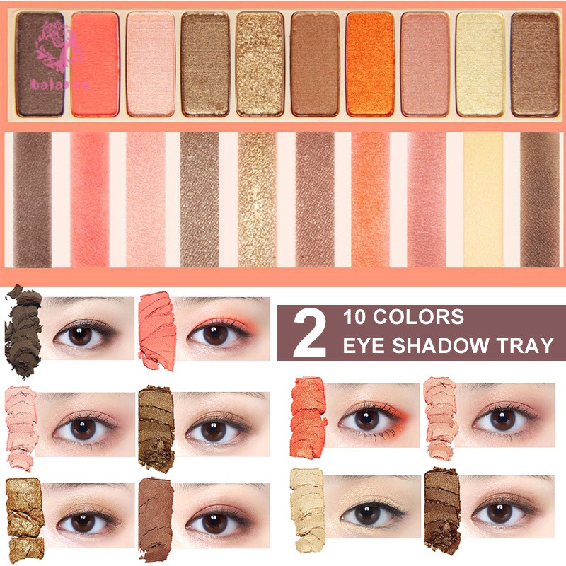 (Hàng Mới Về) Bảng Phấn Mắt Novo 10 Màu Tông Lì Và Kim Tuyến Trang Điểm Đa Năng | BigBuy360 - bigbuy360.vn