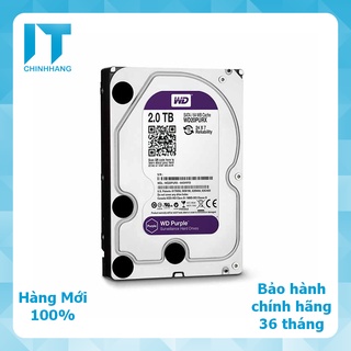 Ổ Cứng Gắn Trong HDD WD 2Tb Tím - WD20PURZ - Hàng Chính Hãng