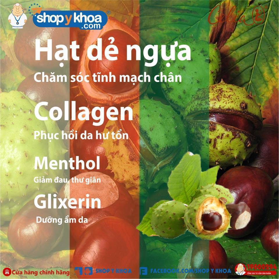 Kem thoa giãn tĩnh mạch chân Celia 100ml, Made in Poland, Date 02.2024