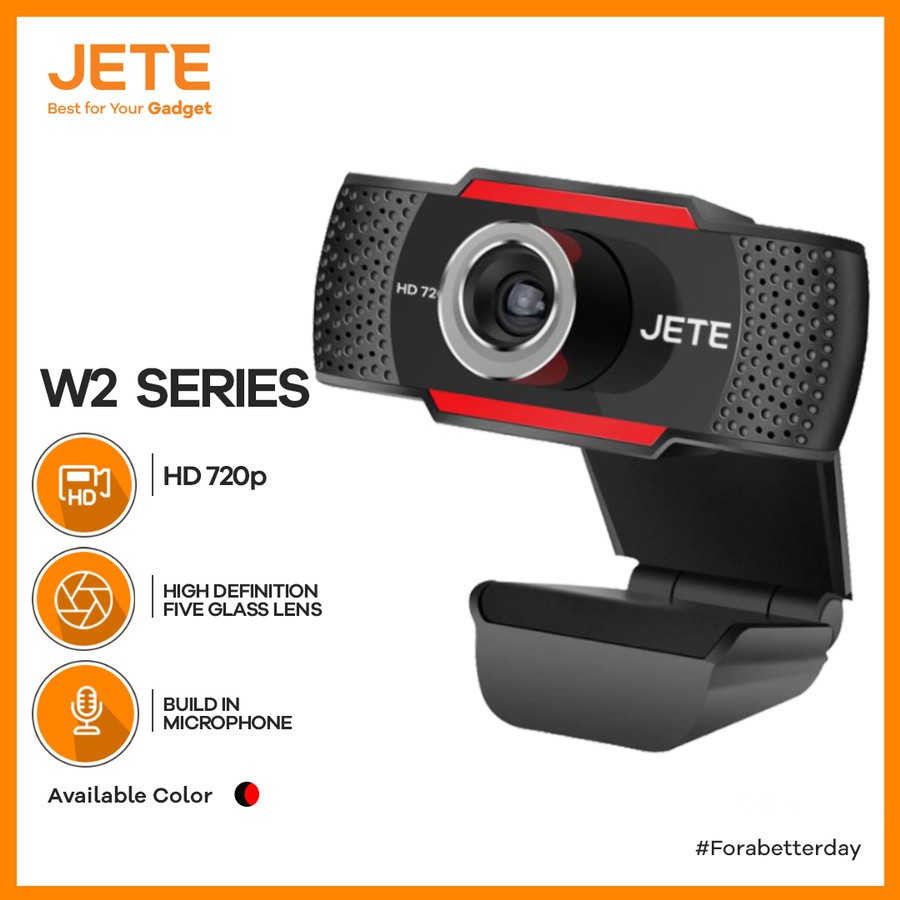 Webcam Jete W2 Hd 720p Có Giá Đỡ Và Kẹp Giữ
