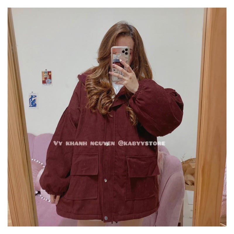 ÁO KHOÁC NHUNG LÓT BÔNG