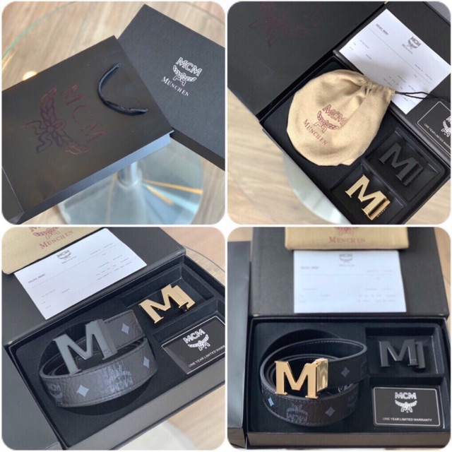Dây lưng nam m.c.m 2 mặt fullbox