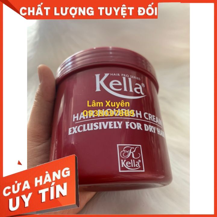 [FREE SHIP] Hấp dầu KEllA suôn mềm 500ml, hấp dầu KELLA đỏ hương thơm sang trọng, cung cấp dưỡn chất tái tạo biểu bì tóc