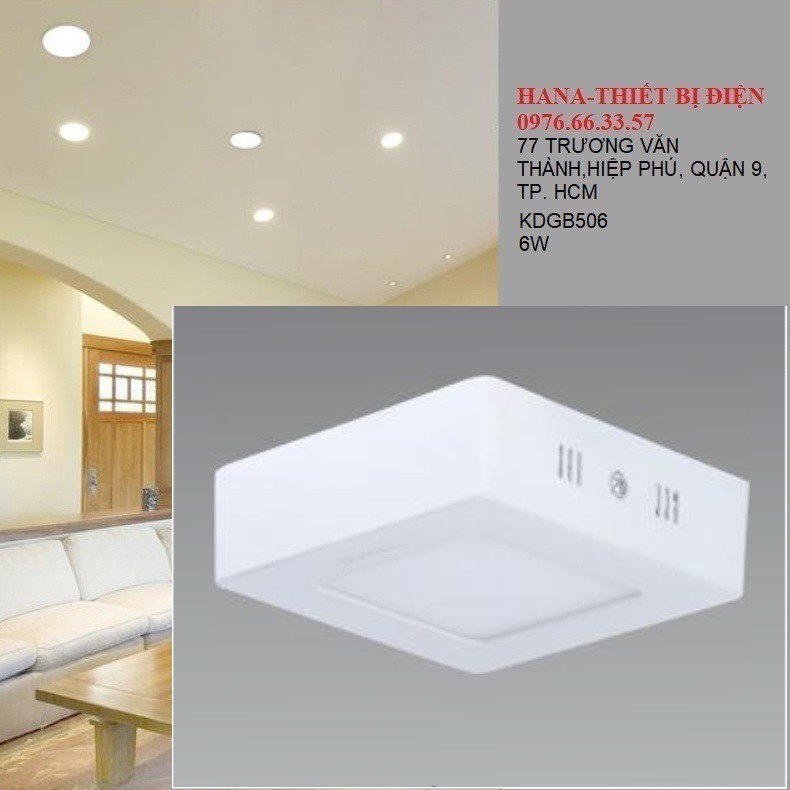 ĐÈN LED PANEL GẮN NỔI VUÔNG 6W (KDGB506)