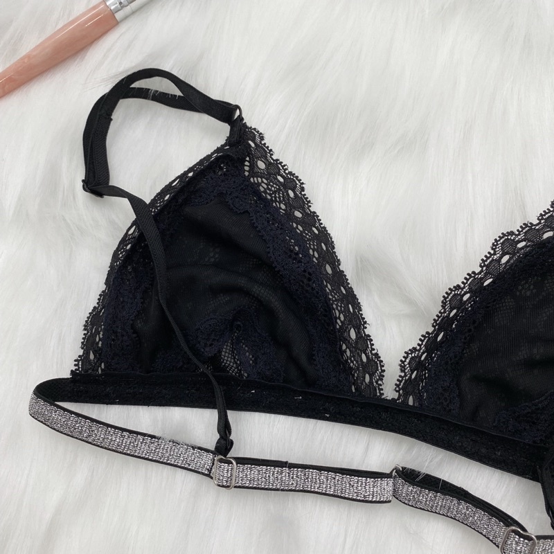 Orchid Black Bralette - Áo lót ren đen thoải mái sexy | BigBuy360 - bigbuy360.vn