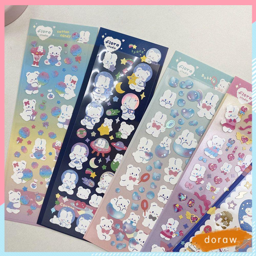 Sticker Laser Dán Trang Trí Nhật Ký Hình Hoạt Hình