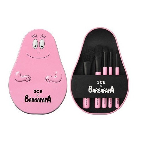 Bộ cọ trang điểm 5 món hộp thiết Barbapapa -GOGOM 3CE