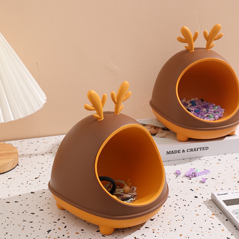 Khay Hươu Nâu Đựng Chìa Khóa, Vật Dụng Nhỏ Decol Phòng Khách