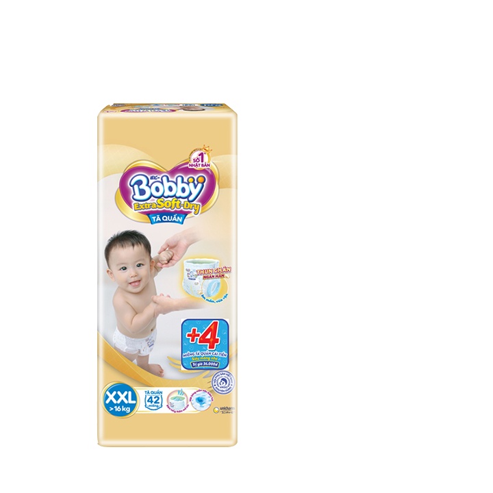 Tả Quần Cao Cấp Bobby Extra Soft Dry S66/M60/L52/L52+2/XL46/XL46+6/XXL42/XXL42+4miếng