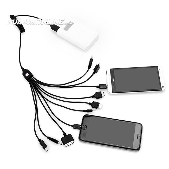 CÁP SẠC 10 ĐẦU DÂY DÀI ĐA NĂNG- ảnh gốc nha mã sp PW6102