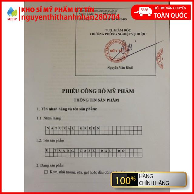 Ủ trắng cafe đậu đỏ 100gr dùng cho face body chính hãng | BigBuy360 - bigbuy360.vn