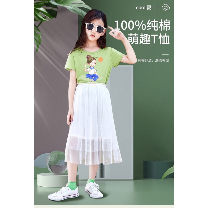 Áo Cộc Tay Hình ChiBi Cho Bé Gái Bé Gái Ken Store