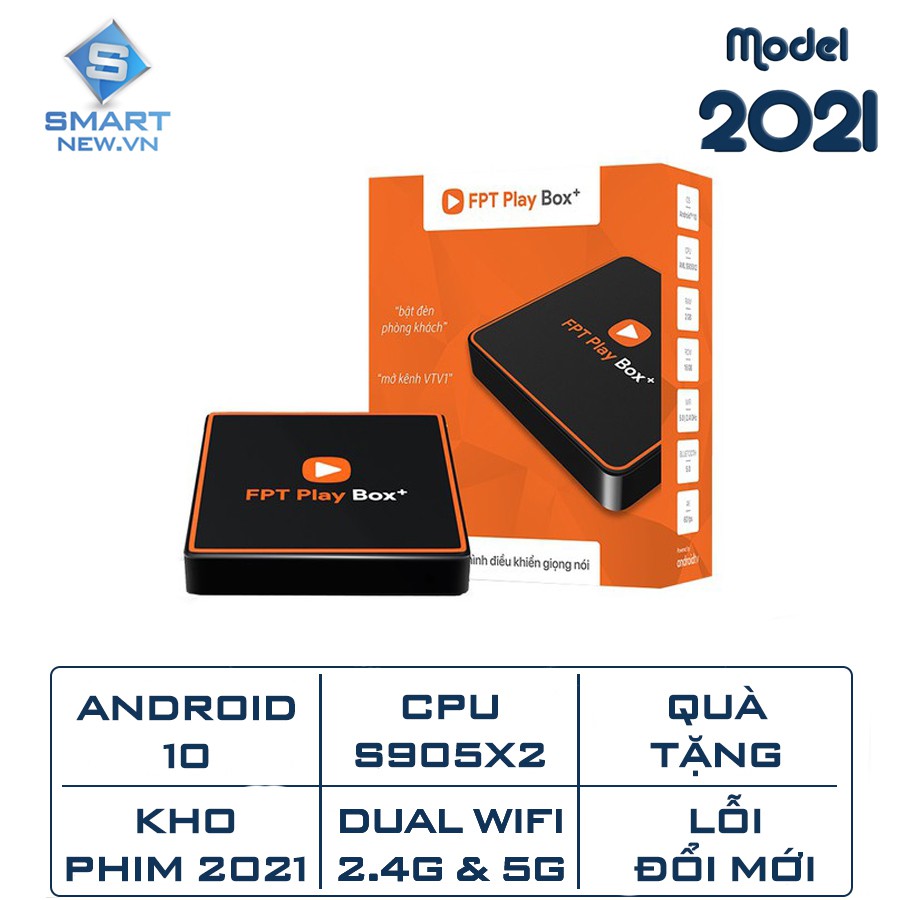( Voucher giảm ngay 300K ) Android tv box FPT PLay BOX 2020 - Ram 2GB - Android 10