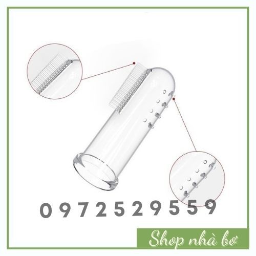 [FREE SHIP] Tưa lưỡi/Rơ lưỡi Silicon Cho Bé, Bàn Chải Đánh Răng Xỏ Ngón Vệ Sinh Răng Miệng Cho Bé (Có hộp đựng đi kèm)