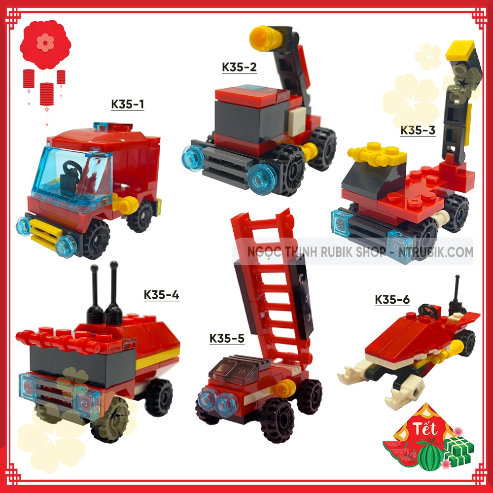 Đồ chơi Xếp Hình Trong Trứng - Đồ chơi lắp ráp mô hình - City Fire