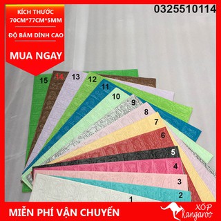 Combo 10 Miếng Xốp Dán Tường Giả Gạch Khổ 70x77cm Cách Âm Cách Nhiệt Loại 5mm