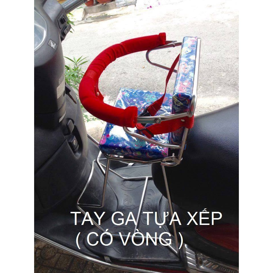 Ghế ngồi xe Tay Ga cho bé inox