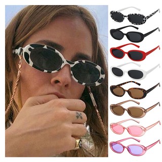 Kính mát thời trang gọng bầu dục cỡ nhỏ cổ điển dành cho nữ