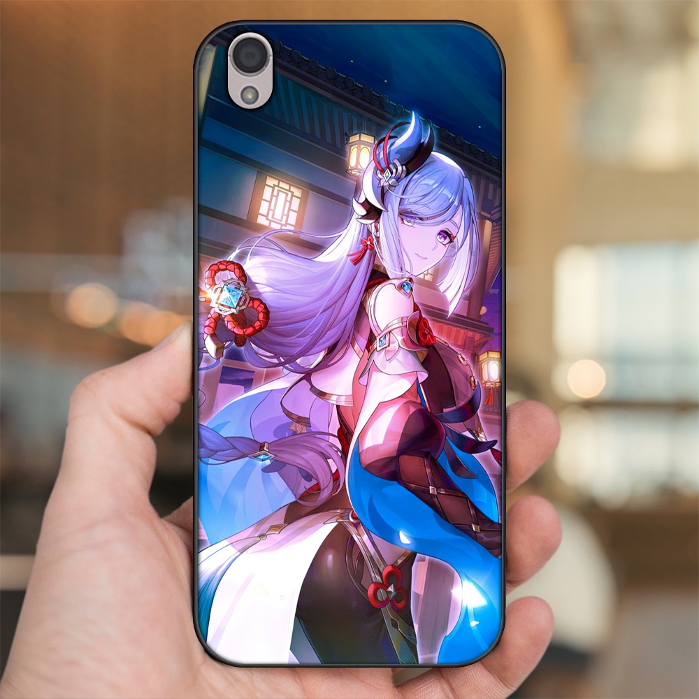 Ốp lưng Oppo A37 Neo 9, F1 Plus viền đen in hình Shenhe Genshin Impact