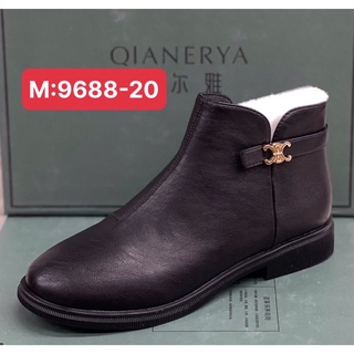 Bốt thấp gót thấp cổ da mềm hàng Quảng châu