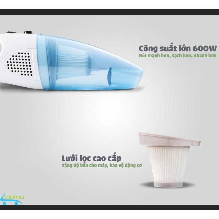 Máy hút bụi mini cầm tay 600W Yangzi GHA-102 đa chức năng