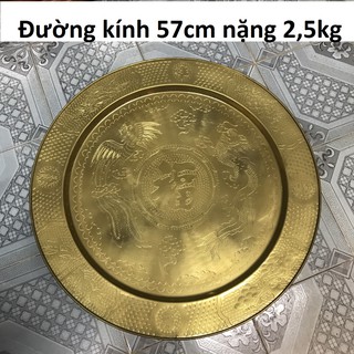 Mâm đồng ban thờ cao cấp MS57 (không chén đũa)