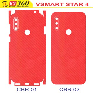 Dán Skin,Decal , Dán Vân Cacbon VSmart Star 4