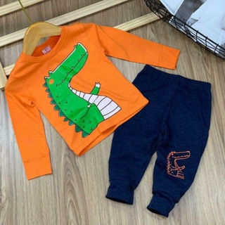 (6-20kg) Bộ dài cotton 4c bé trai  - Đồ bộ trẻ em