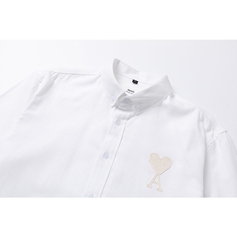 ❤❀  ❤ Áo Sơ Mi Dài Tay Màu Sắc Đơn Giản Bằng Cotton Cho Nam Nữ