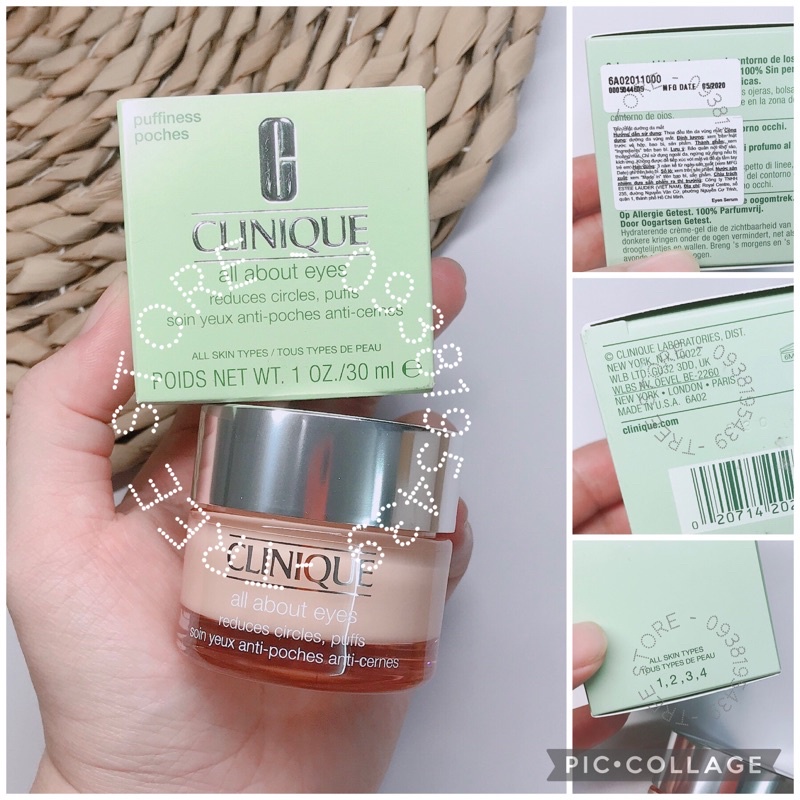 [HŨ TO 30ML] Kem mắt Clinique All About Eyes