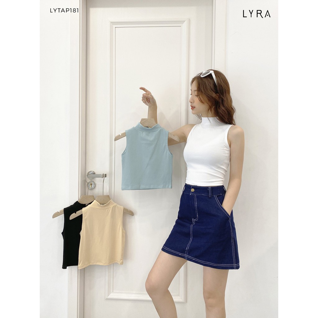 Áo ba lỗ nữ thiết kế by LYRA croptop ôm body trơn ulzzang chất cotton vải co giãn phong cách Hàn Quốc - LYTAP181 | BigBuy360 - bigbuy360.vn