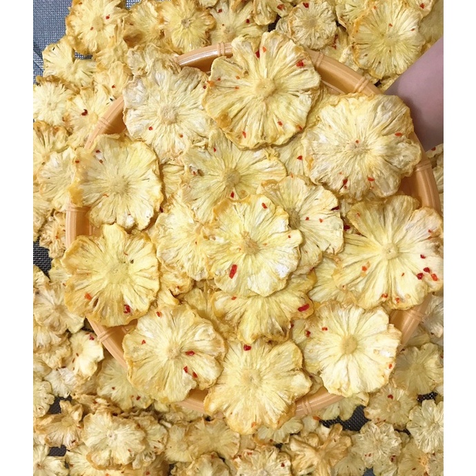 500G Thơm mật sấy muối ớt không đường hàng nhà làm không chất bảo quản