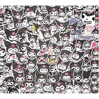 [GIÁ SỐC] 10 stick Kuromi - ST07 Sticker WBB nhựa PVC không thấm nước, dán nón bảo hiểm, laptop, điện thoại, Vali, xe...