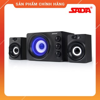Bộ loa máy vi tính để bàn sada d-206 âm thanh trầm hỗ trợ bluetooth, usb, thẻ nhớ, aux - dùng cho pc, laptop, tivi