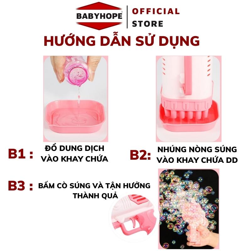 Súng Bắn Bong Bóng 32 Nòng Siêu Mạnh, (Tặng Pin, Nước)