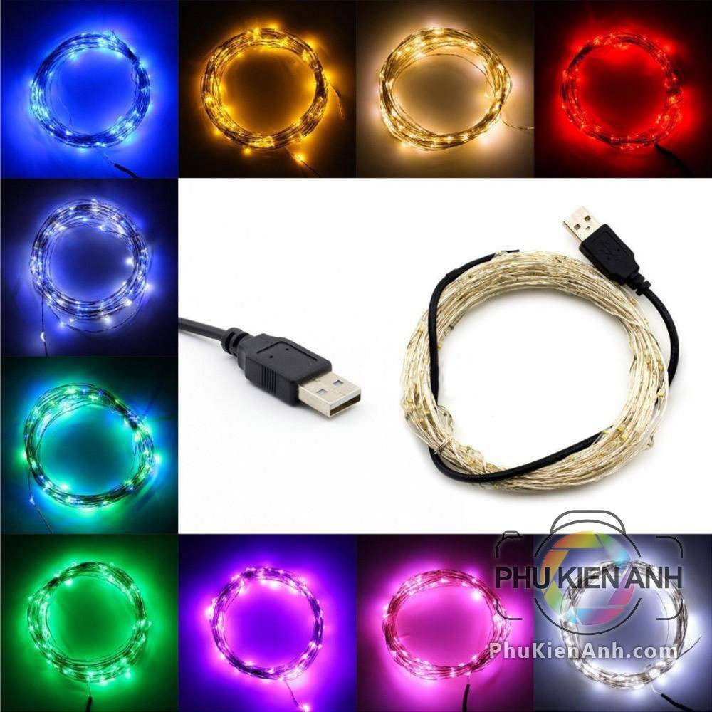 Bóng đèn fairylight led 10m 100 bóng usb đủ màu