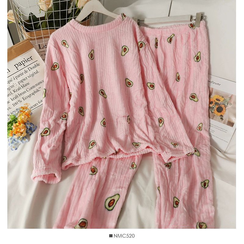 Bộ đồ ngủ mùa đông nhung lông dọc( hàng order) | BigBuy360 - bigbuy360.vn