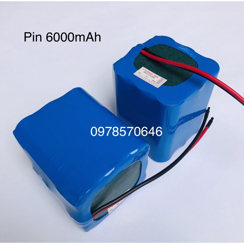 Pin 3S -12V Li-ion 18650 dung lượng (6000mAh), Pin mới 100%