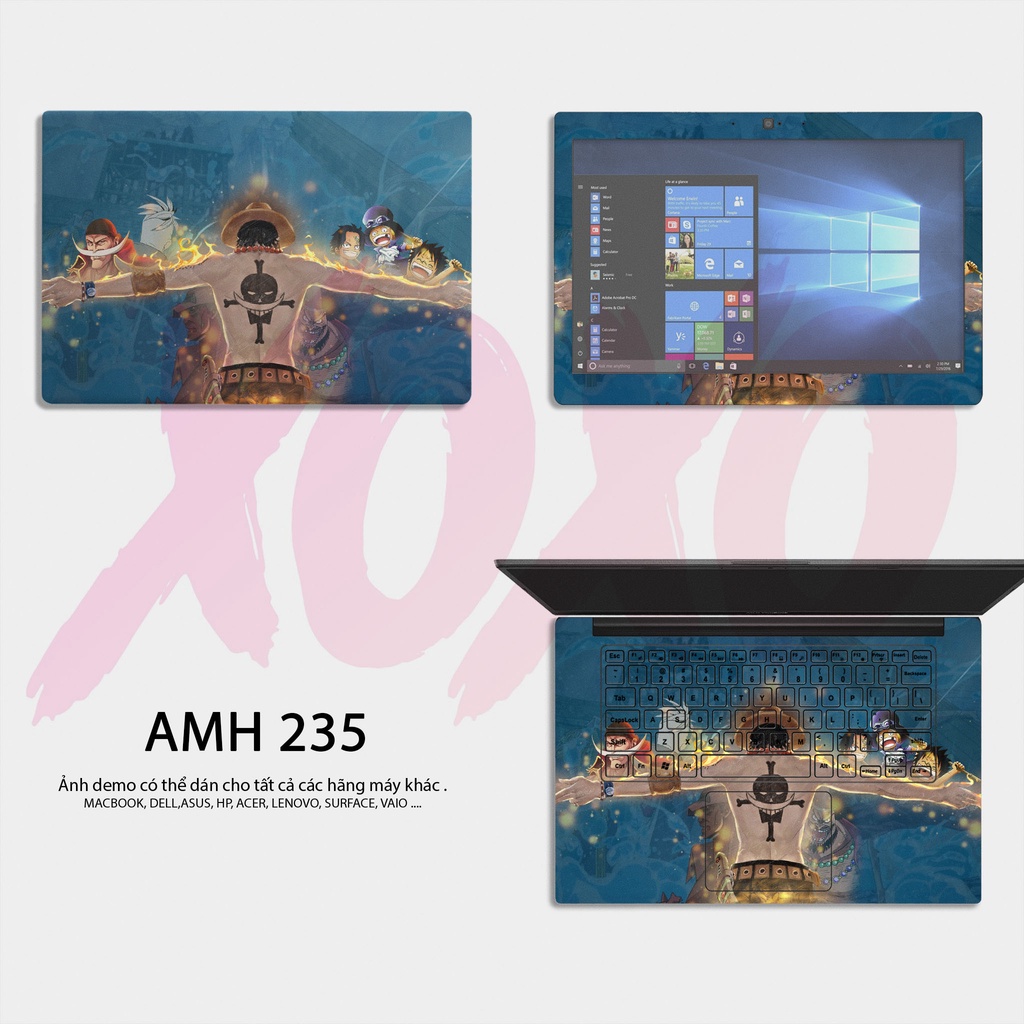 Decal Dán Laptop - Mẫu One piece  Có decal dán cho tất cả các hãng máy tính