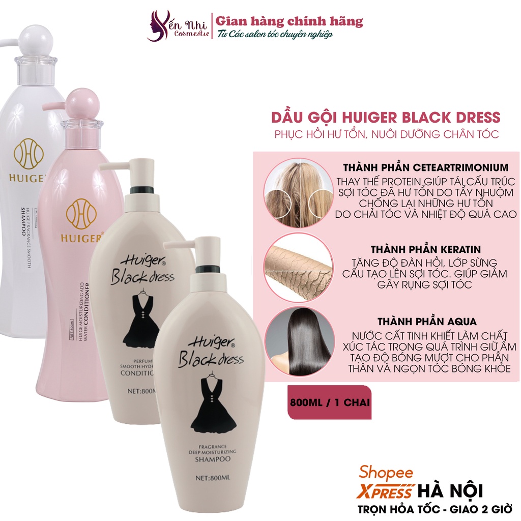 Bộ Dầu gội mượt tóc Huiger dầu gội dưỡng tóc 800ml, Mỹ phẩm tóc yến nhi