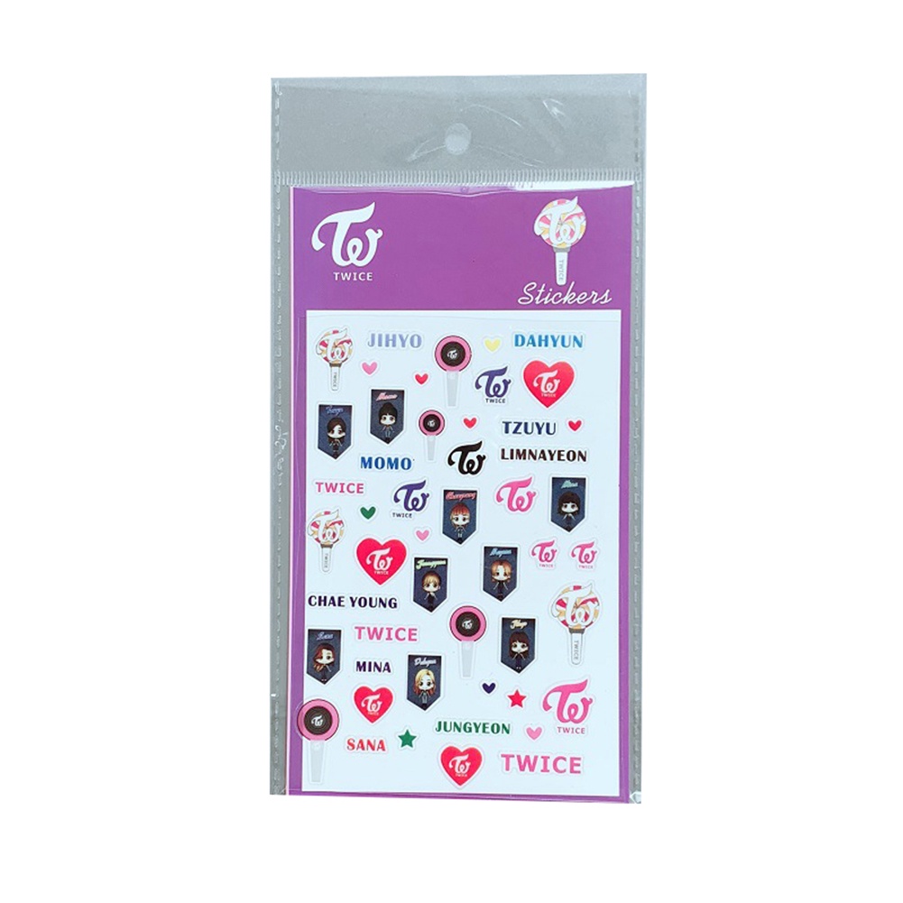 Miếng dán trang trí nhật ký/album ảnh hình nhóm nhạc Kpop BTS/Black pink/Twice bằng PVC DIY