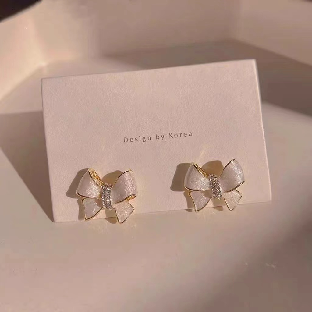 Bông Tai Mạ Bạc 925 Hình Nơ Thời Trang Hàn Quốc 2022